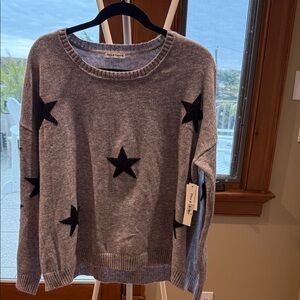 Gray Star-Patterned Sweater by Treasure & Bond